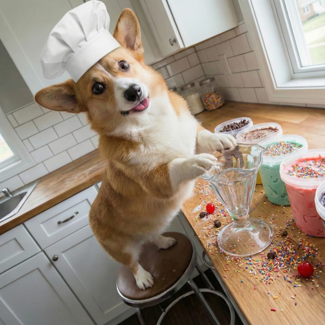 高脚杯上没有冰淇凌预览效果