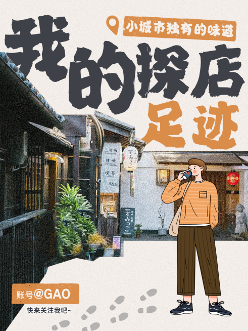 大字标题博主探店打卡小红书配图预览效果