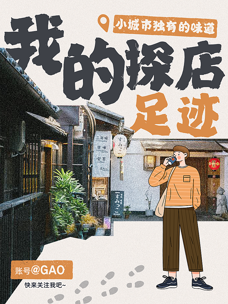 大字标题博主探店打卡小红书配图