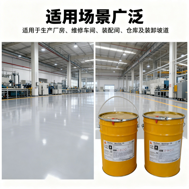 Sikafloor® Workshop CN三组份多⽤途环氧树脂地坪涂料是三组份，多⽤途，低粘度，⾼密实的环氧树脂⾃流平地坪涂料，因为它的低粘性，可以施⼯成⾃流平涂层、纹理涂层、密封层及撒播层，特预览效果