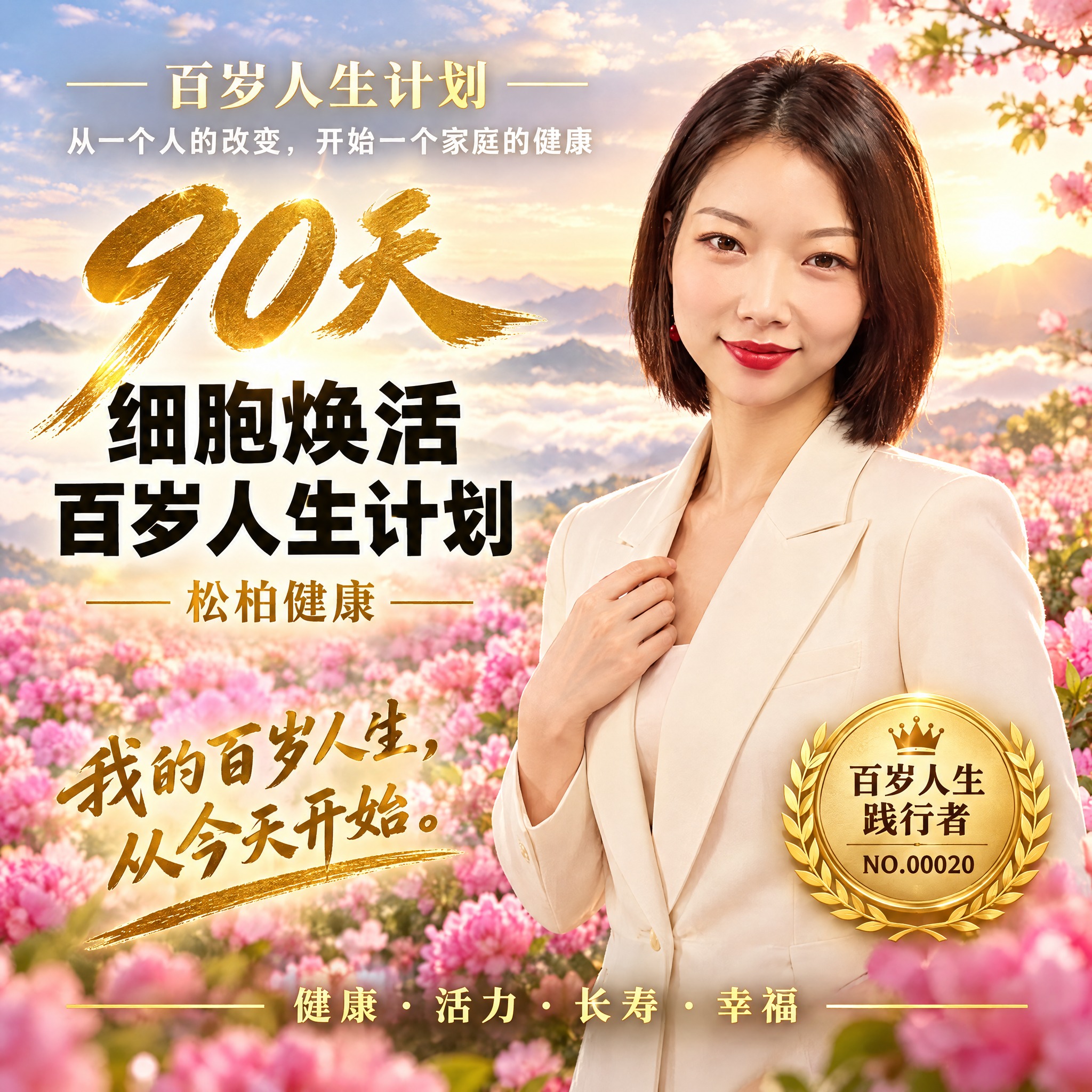 参照第一张海报的版式与文字排版，制作一版**女士版**正方形海… - 图片创意预览
