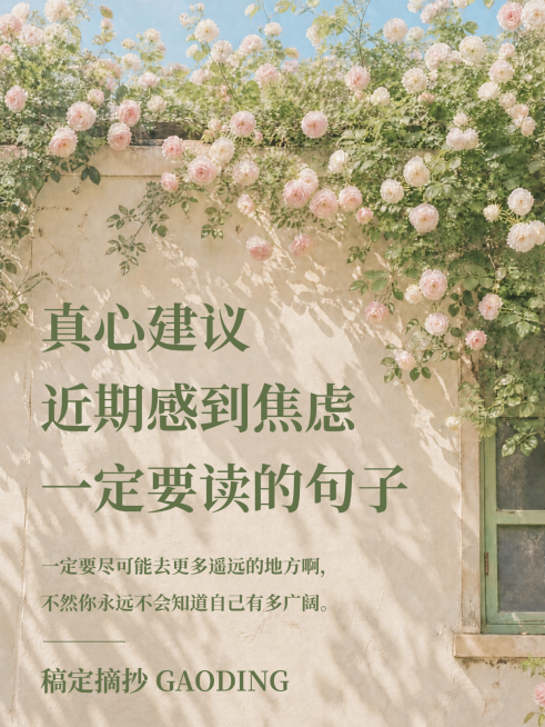 情绪管理鸡汤文案分享清新实景风小红书封面预览效果