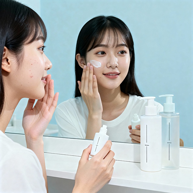 ◆温和洁面
挤痘后皮肤比较脆弱，恢复期间避免使用强清洁力洗面奶，同时控制水温，避免对皮肤造成刺激

◆精简护肤
避免使用强功效或过油护肤品，引起毛孔堵塞，不利于破口恢复

◆饮食调整
恢复期间应清淡饮食，避免油腻、辛辣、高糖食物刺激

◆避免化妆
恢复期间暂时避免化妆，避免因化妆品使用引起毛孔堵塞

（以上4点分别配图）