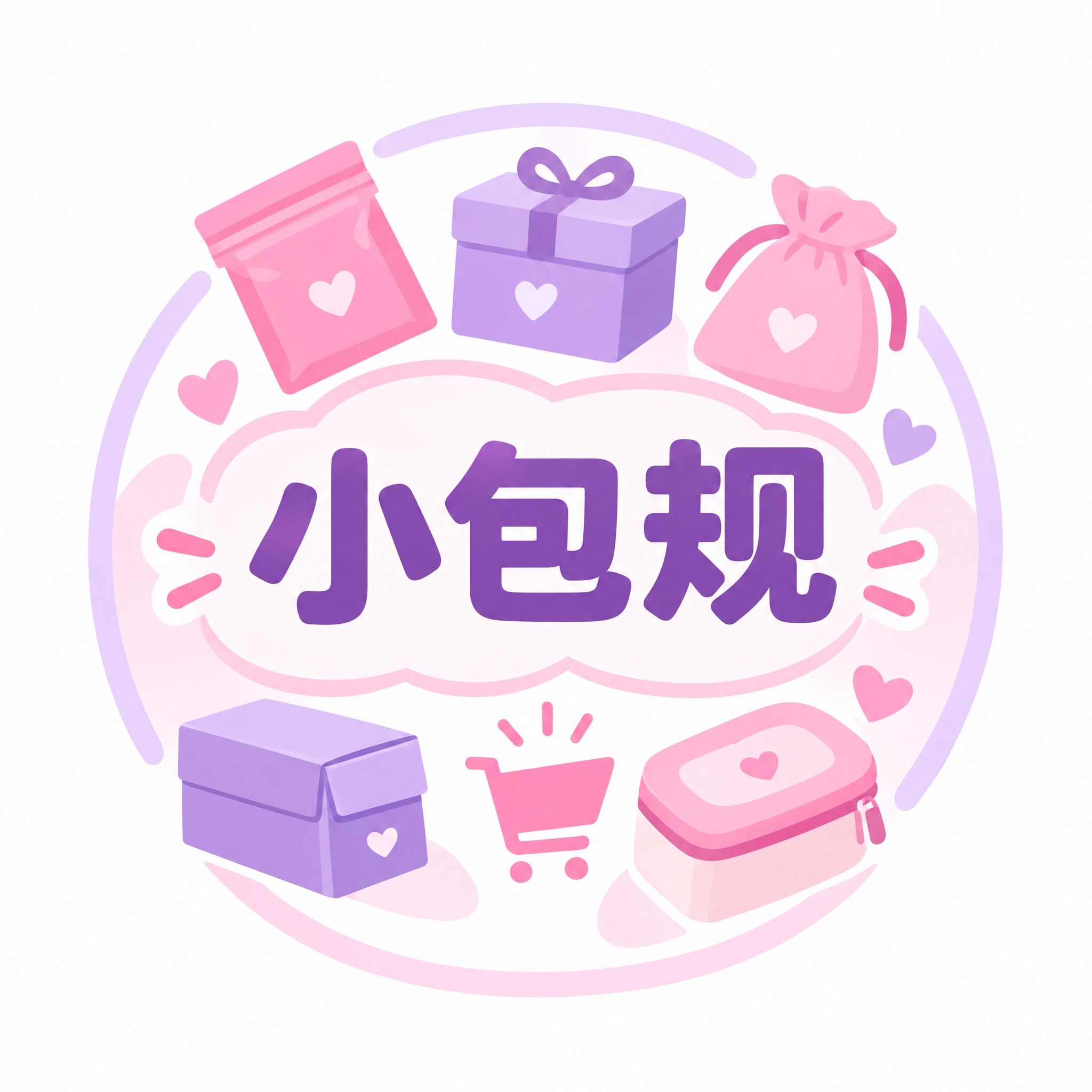 电商商城小包规专区图标，中心是醒目的'小包规'三个字，字体简洁… - 图片创意预览