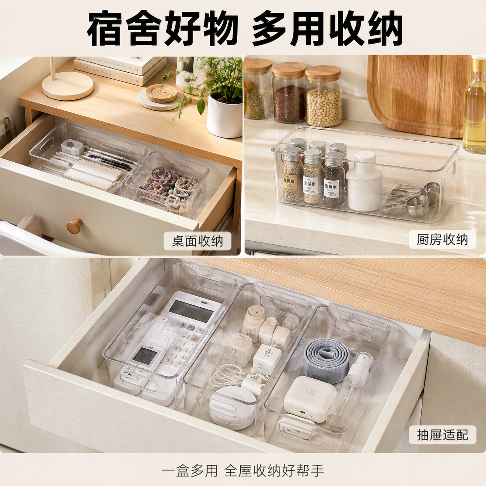 [主图-4] PET透明收纳盒多场景适用宫格图。 [氛围风格]… - 图片创意预览