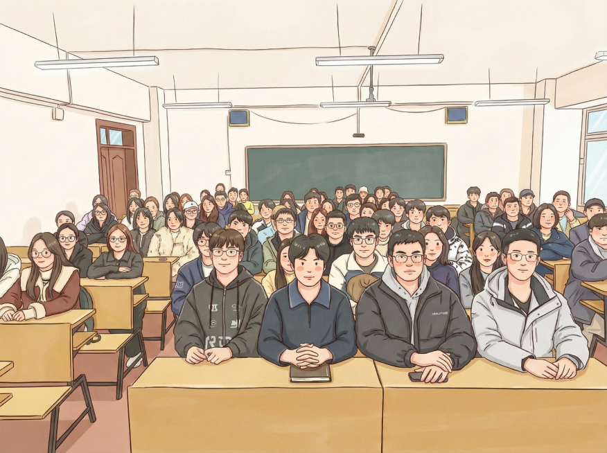 请帮我把这张照片变成手绘风格，要求体现出人物的长相特征，风格清新可爱，背景还原，原比例。图片风格为插画，原比例。预览效果