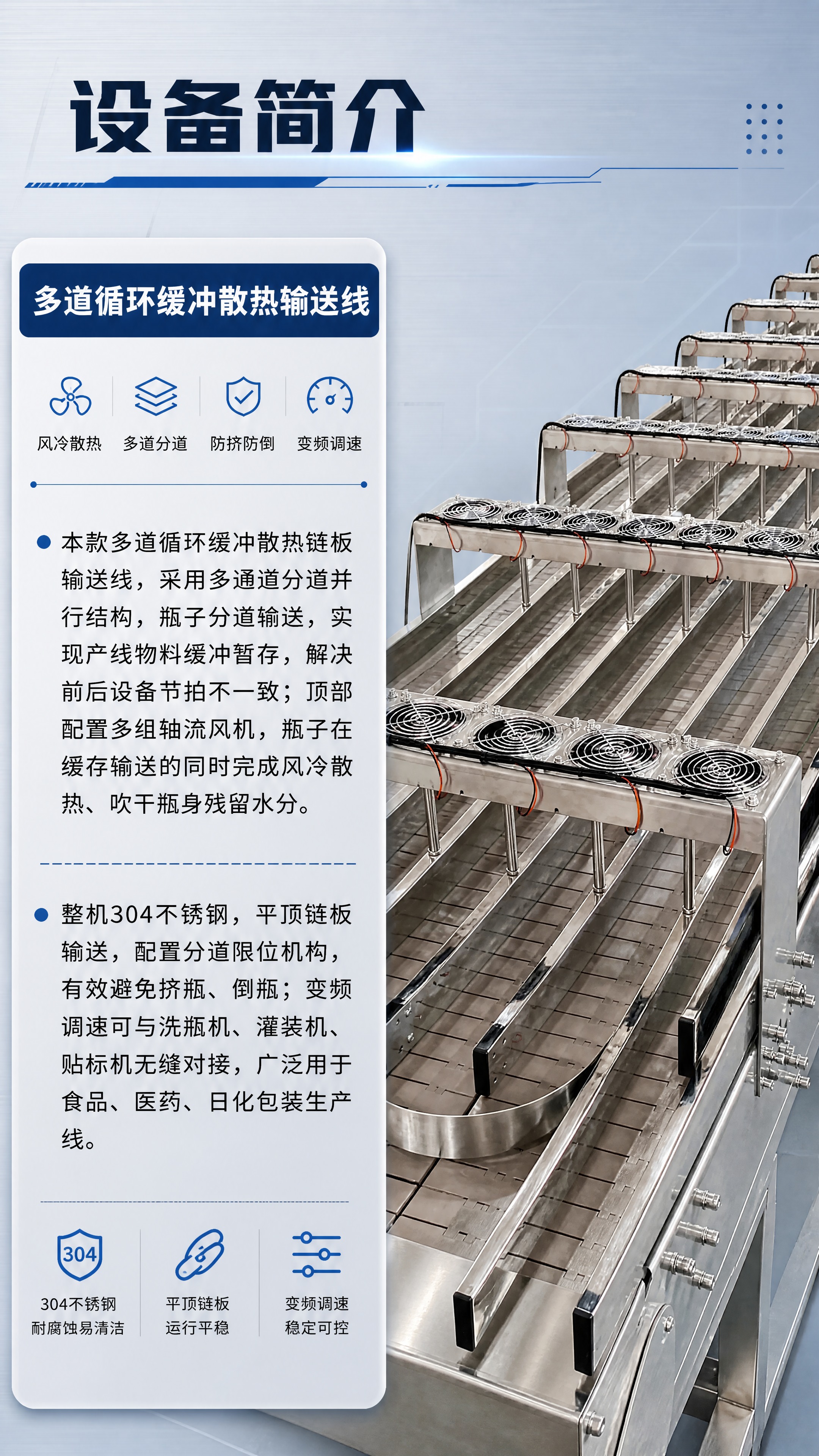 [商品] 使用【图1】多道循环缓冲散热输送线近景图；保留多道分… - 图片创意预览