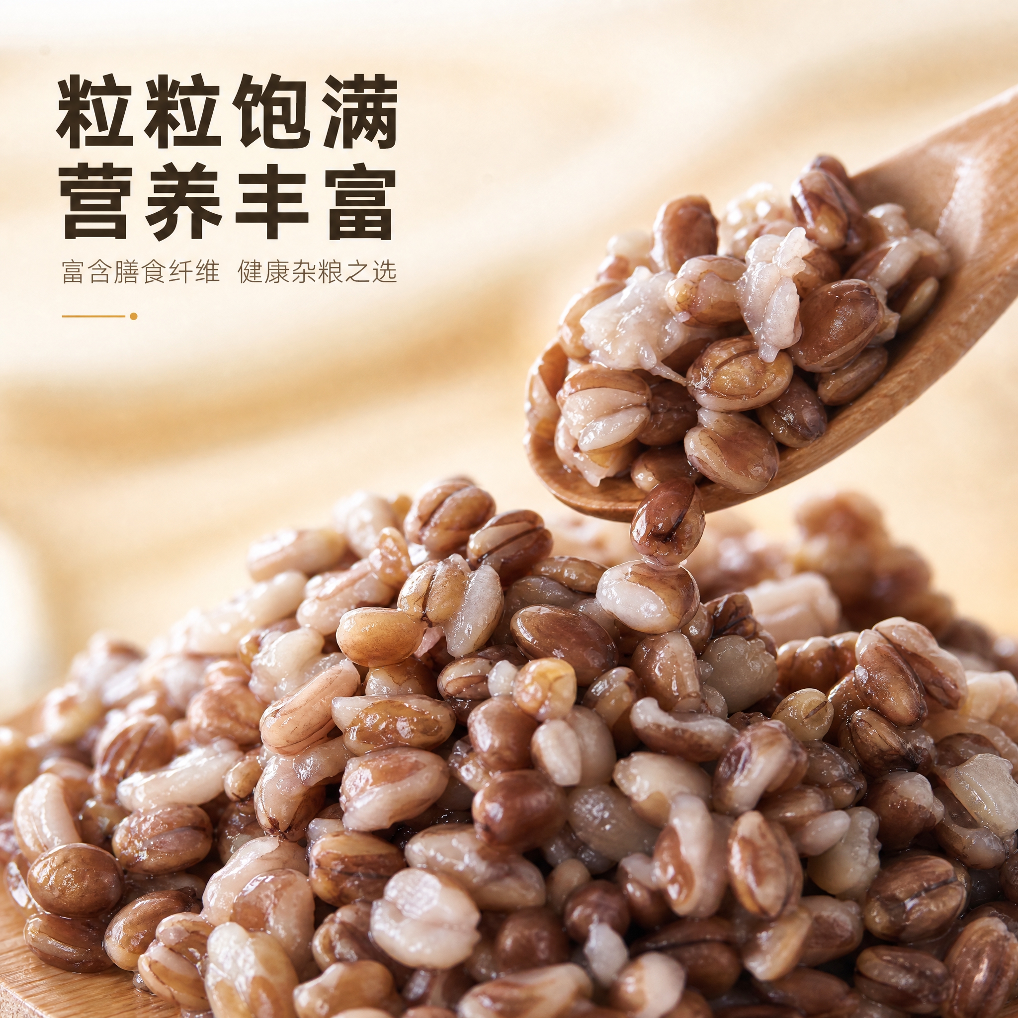 [主图-3] 西藏黑青稞米细节特写图，微距展示颗粒饱满质感与营… - 图片创意预览