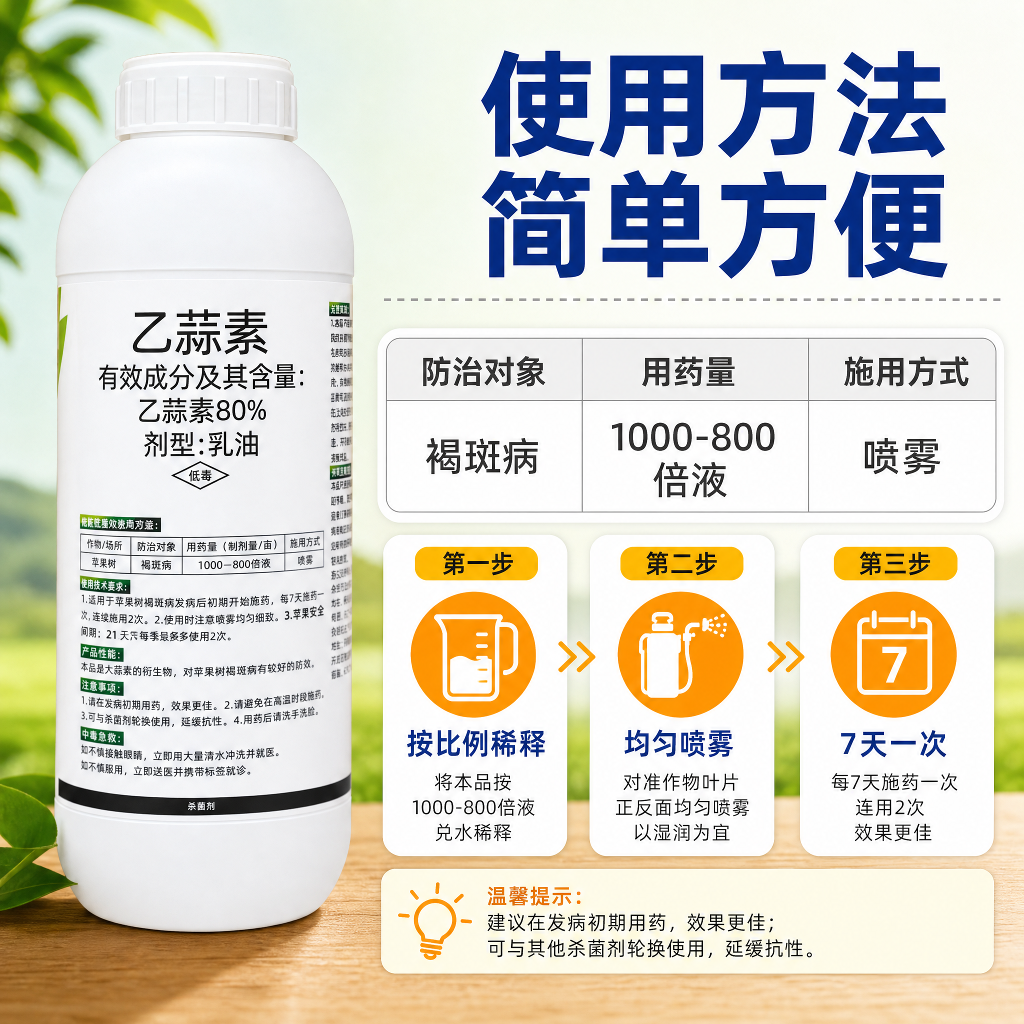 [主图-5] 使用方法与稀释比例说明图，清晰展示用药量和使用方… - 图片创意预览