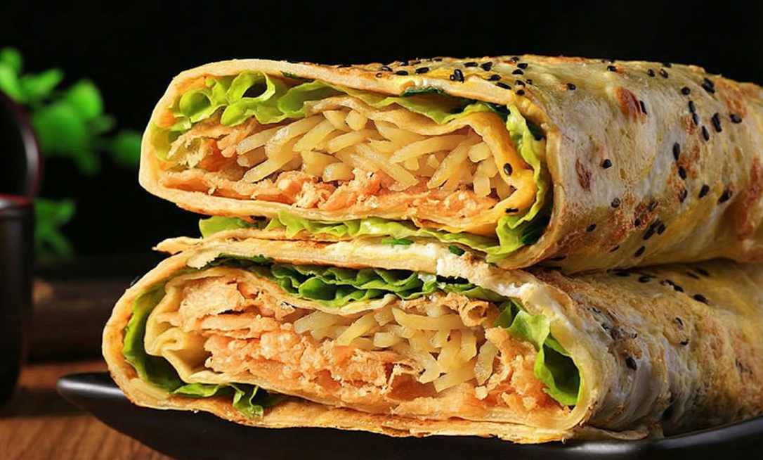 煎饼里面加入土豆丝预览效果