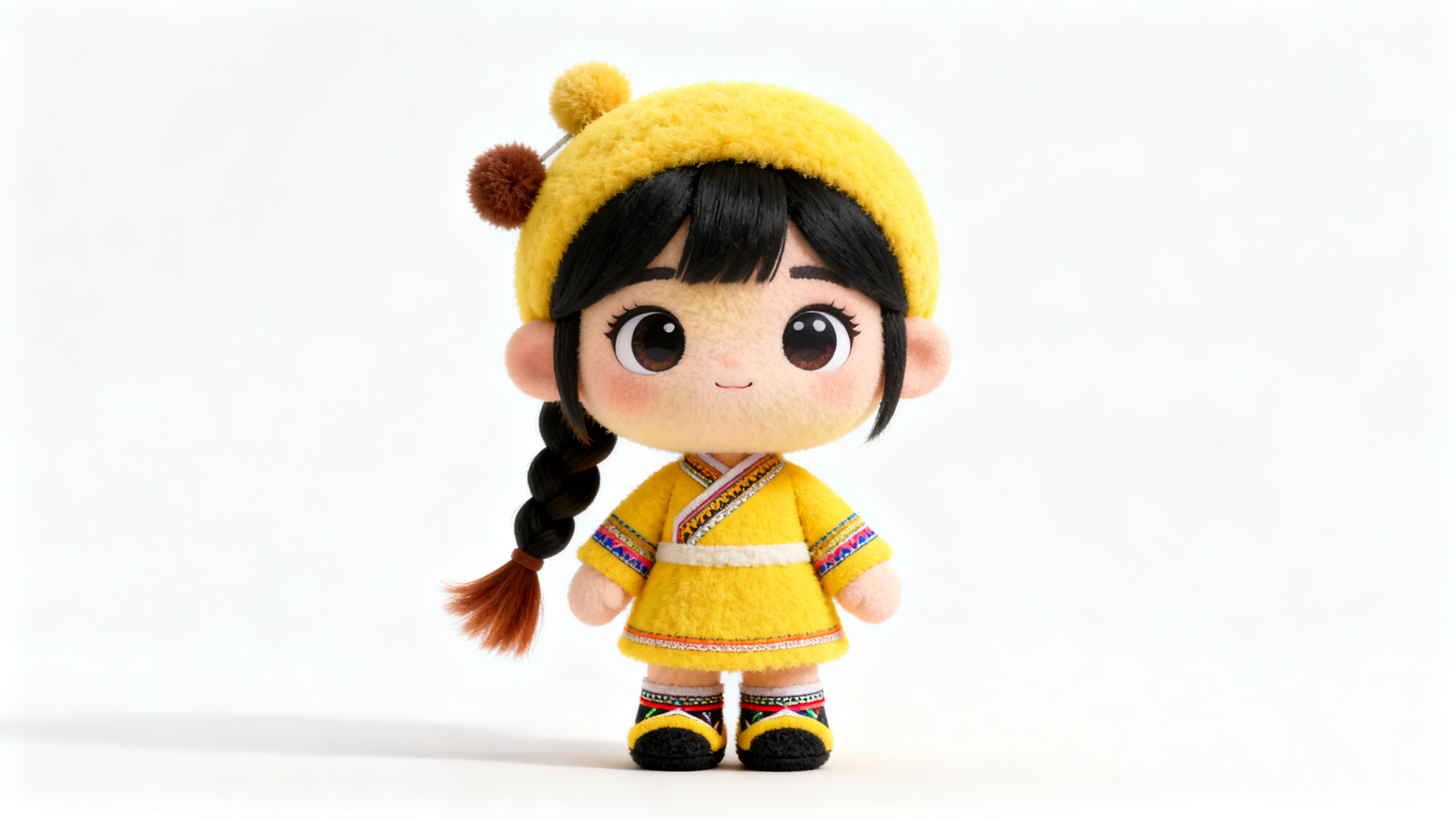可爱甜美的女孩形象IP，对应颜色黄色，动作和红色IP不同且整体… - 图片创意预览