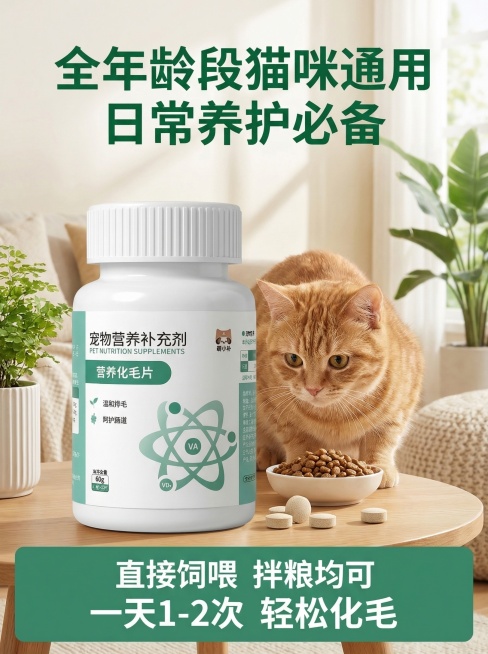 淘宝天猫商品详情页，宠物猫咪营养化毛片，保持商品图[https://gdesign-dam-hz.dancf.com/35906003118442513/be4ffbcb2bea4db1bc6b145预览效果