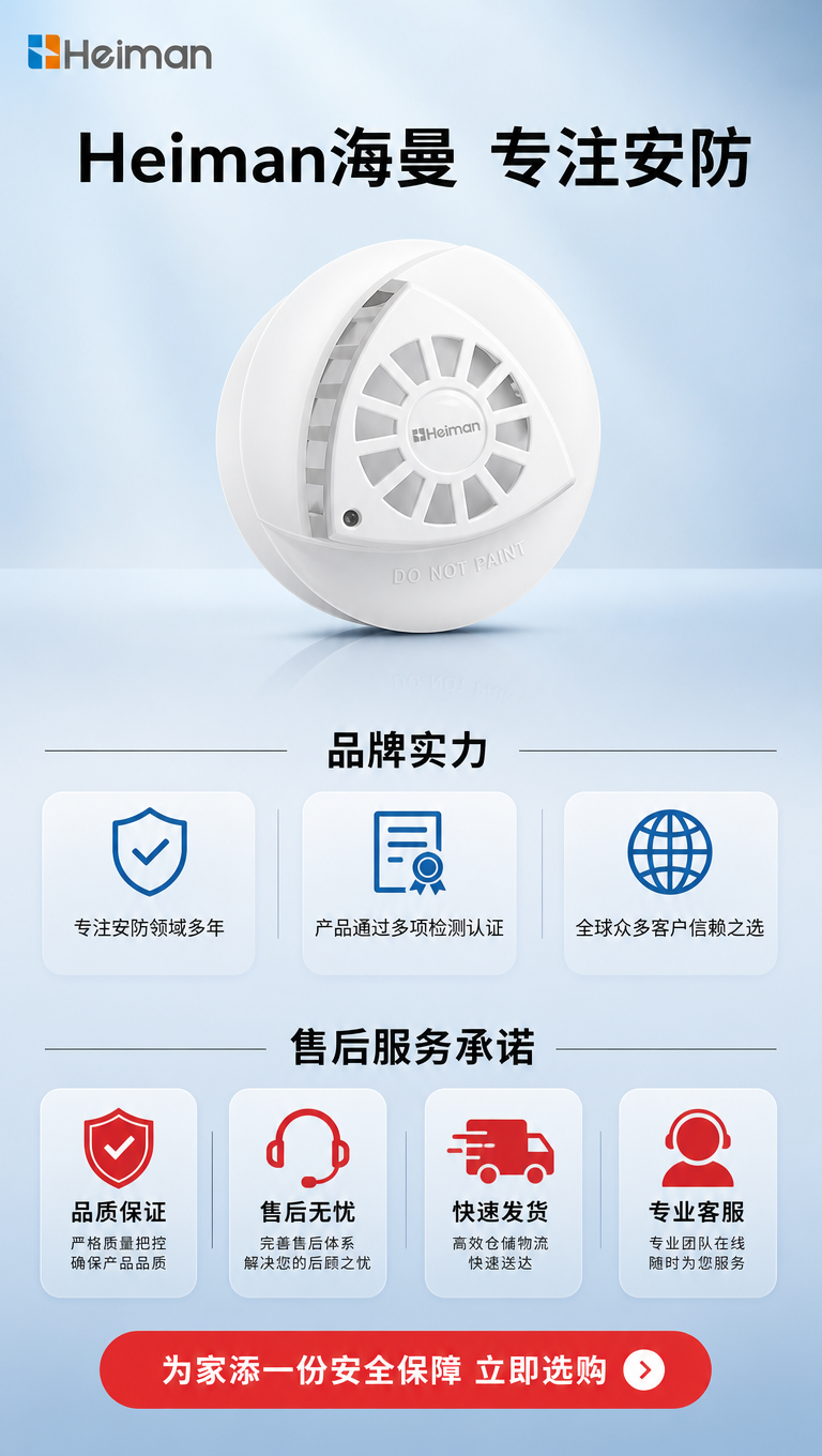 [商品] 使用【图1】顶部右款海曼烟雾报警器（圆形带格栅进风口… - 图片创意预览