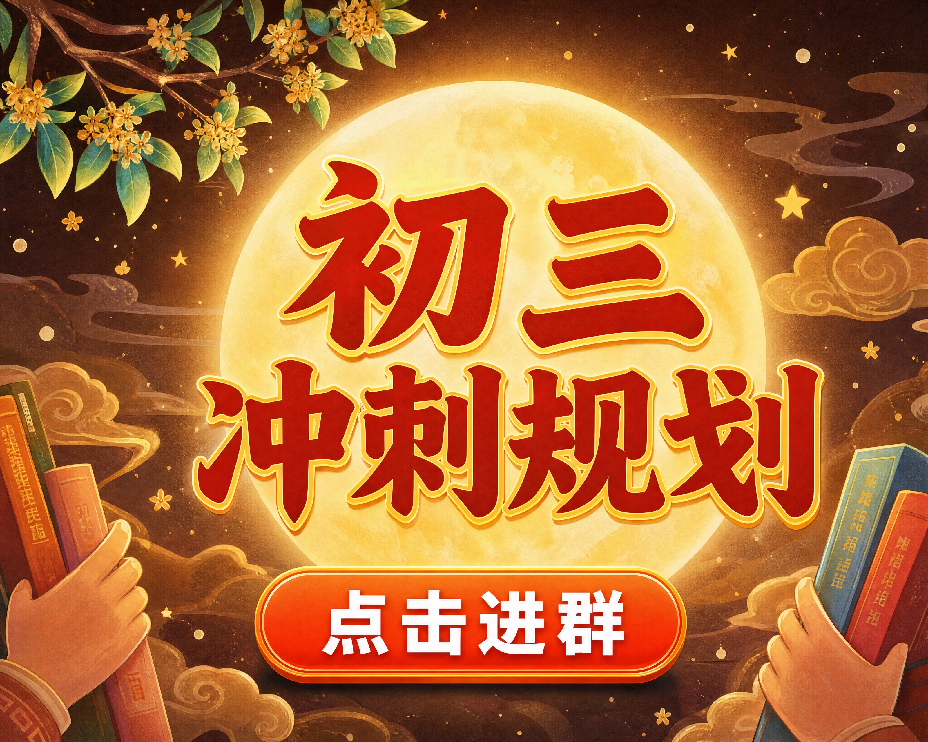 小红书笔记大字封面，插图大字，中秋国风温馨风，版式骨架、分区比… - 图片创意预览