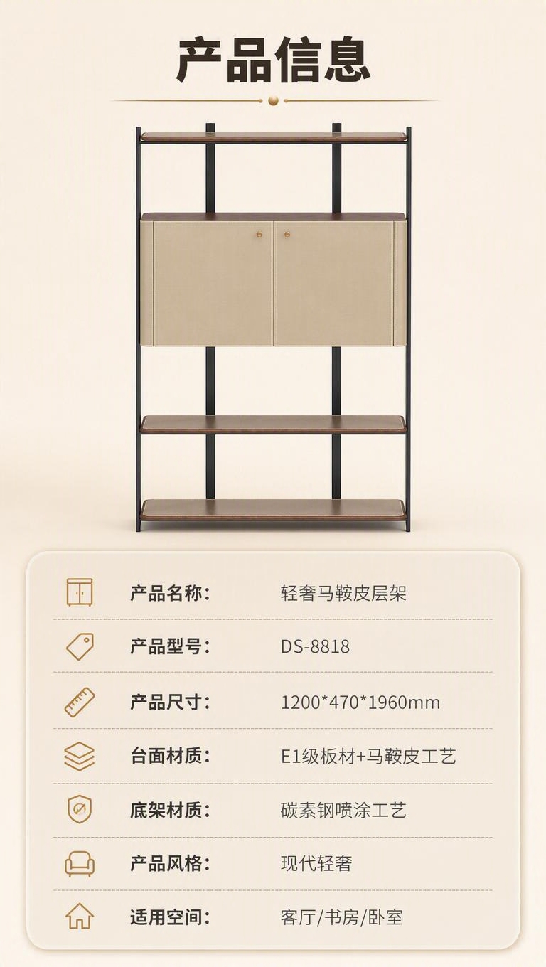 [商品] 使用【图1】DS-8818层架；保留整体结构：上下开… - 图片创意预览
