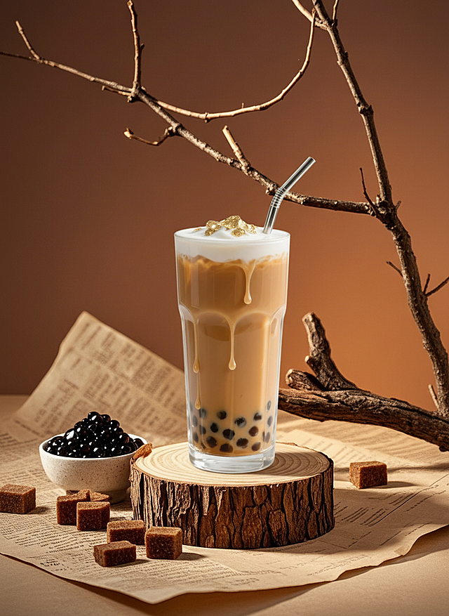 用图1的奶茶替换掉图2的奶茶