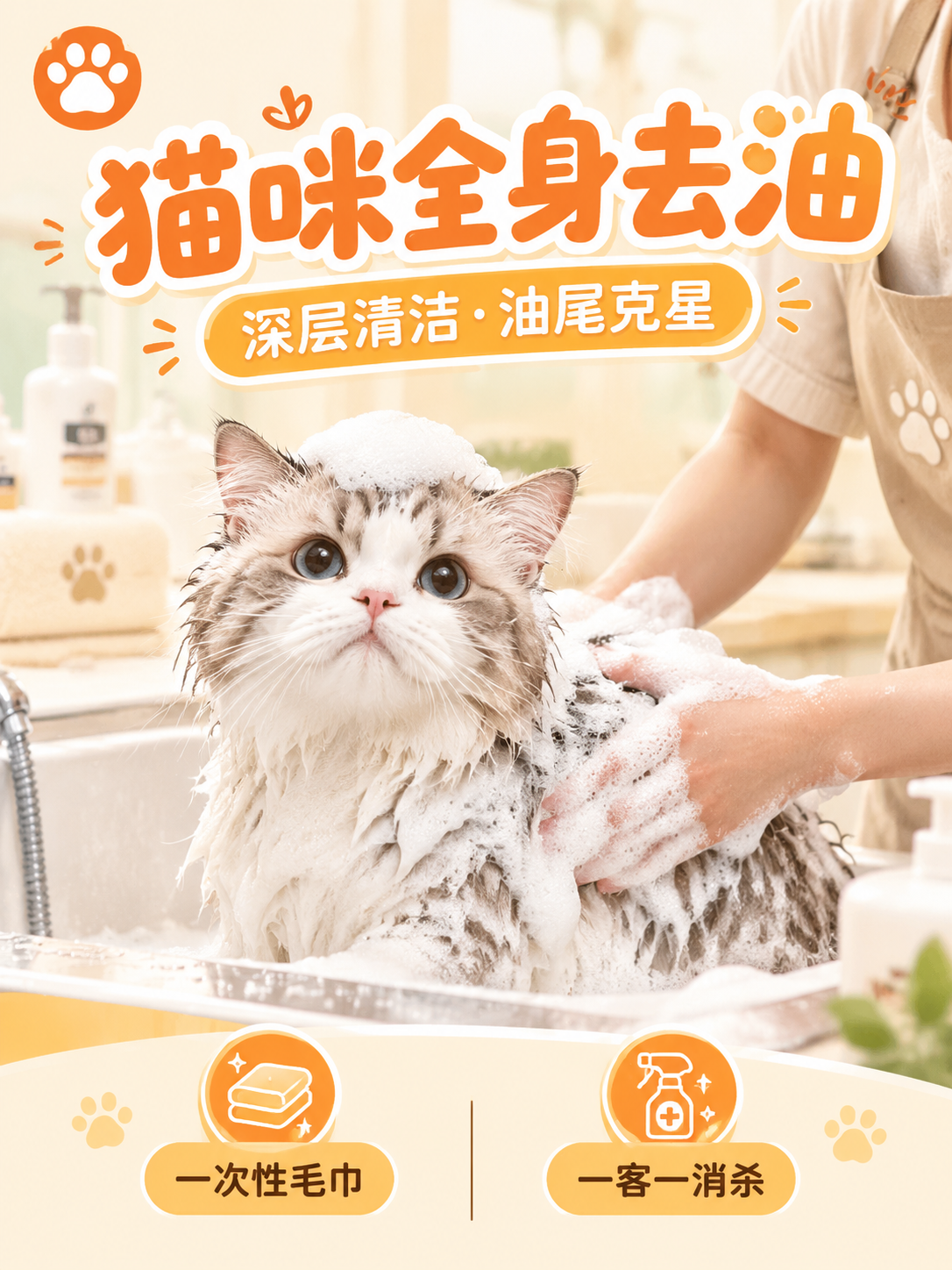 美团商品投图，温馨治愈奶油暖色调风格，与店铺主页投图统一视觉风… - 图片创意预览