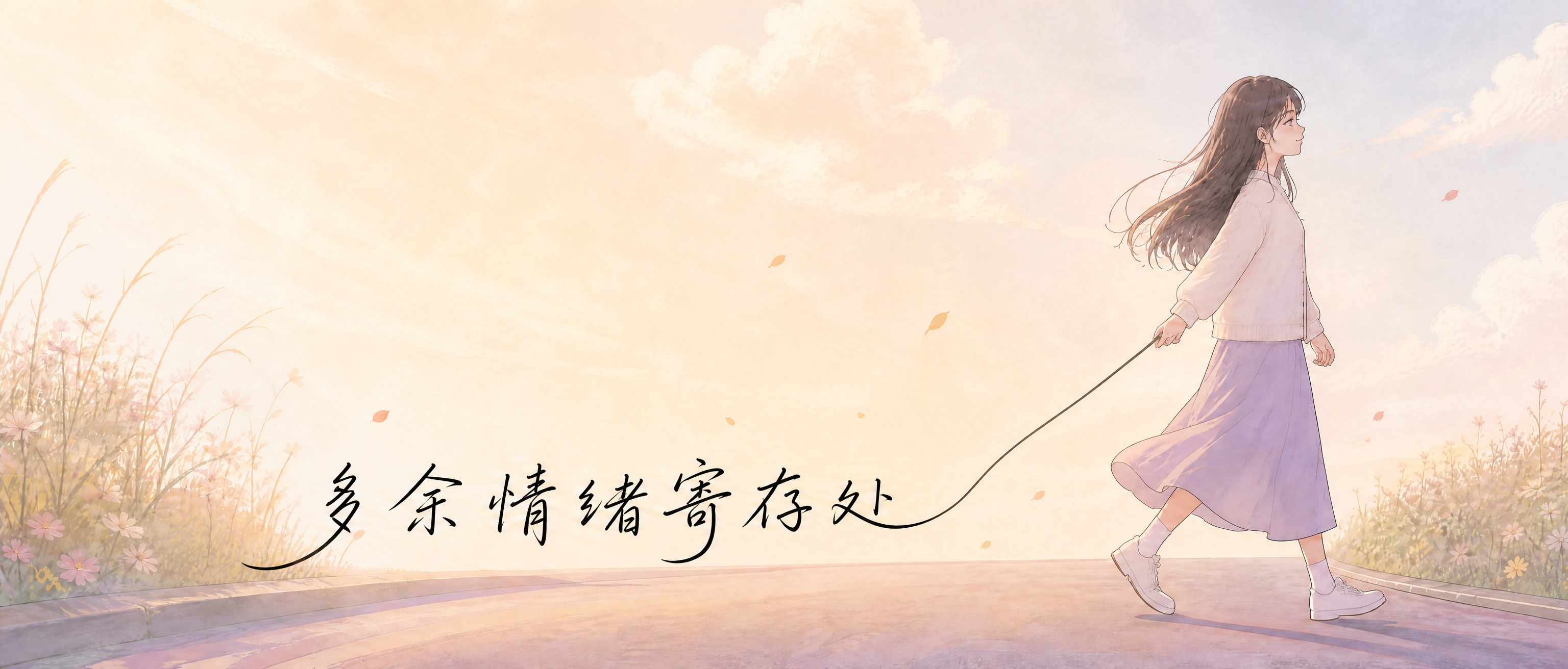 将图中"多余情绪寄存处"文字改为从容平和的手写字体，温润舒展、… - 图片创意预览