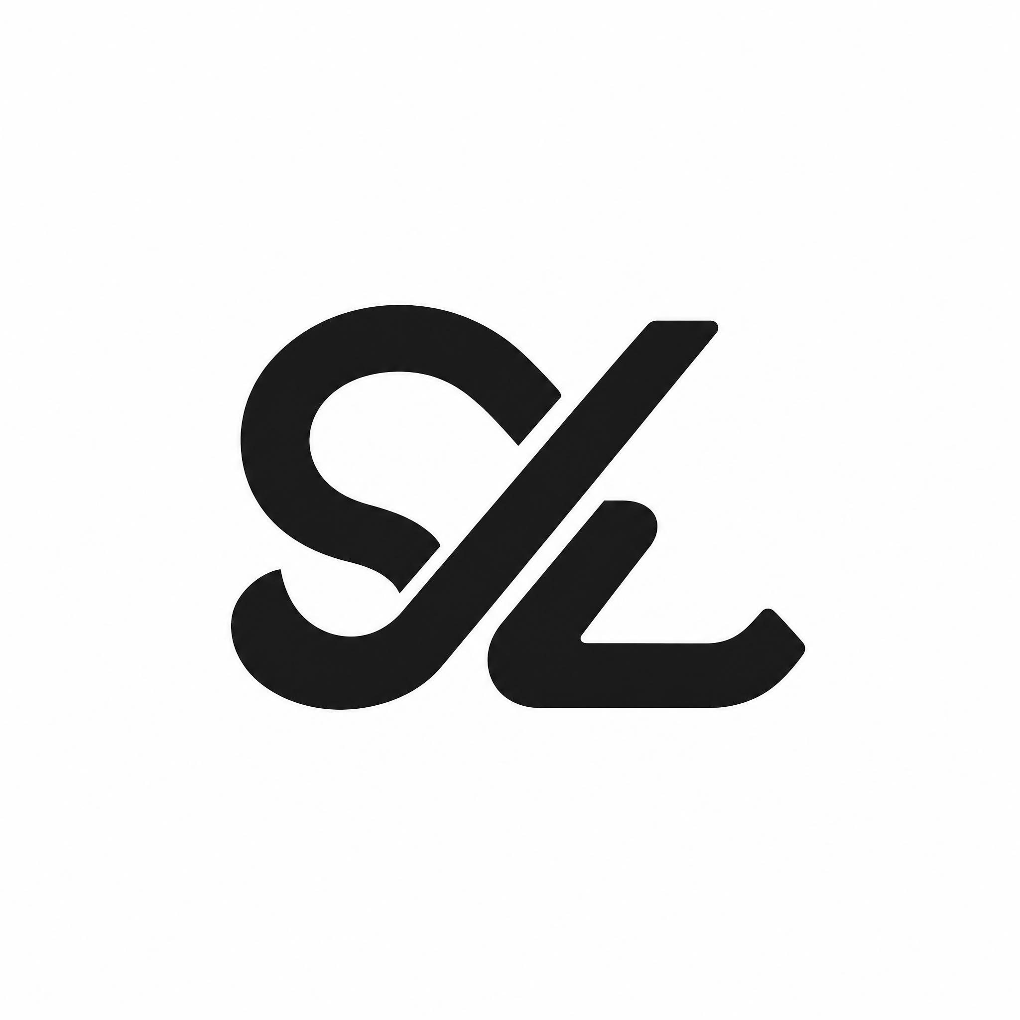 黑色字母logo，白色背景，干净的背景，创意英文字体设计两个字… - 图片创意预览