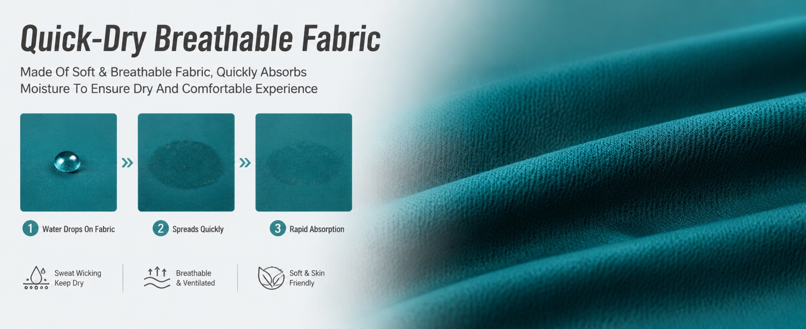 [第3屏] Quick-dry breathable fabric function demonstration for cycling jersey. This screen uses 【图3】 f预览效果