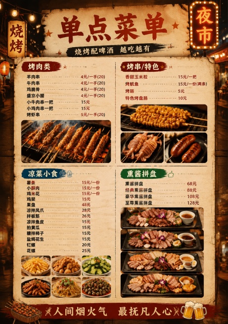 生成套餐加菜单海报预览效果