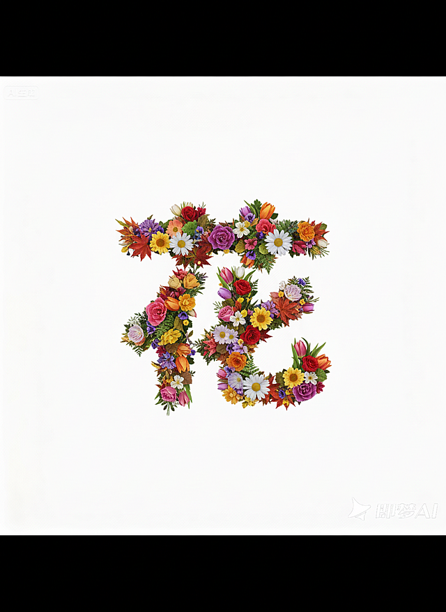 用花来装饰“花”字