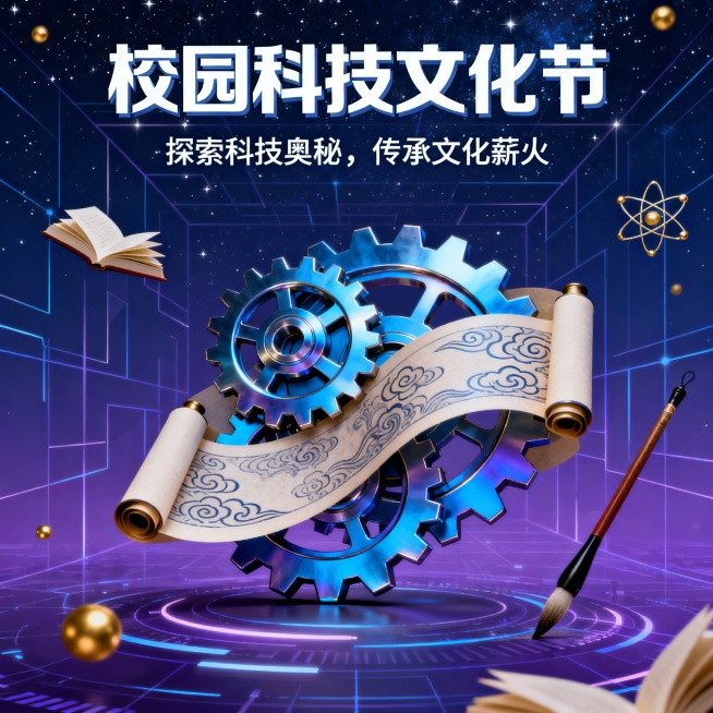 校园科技文化节海报图片预览效果