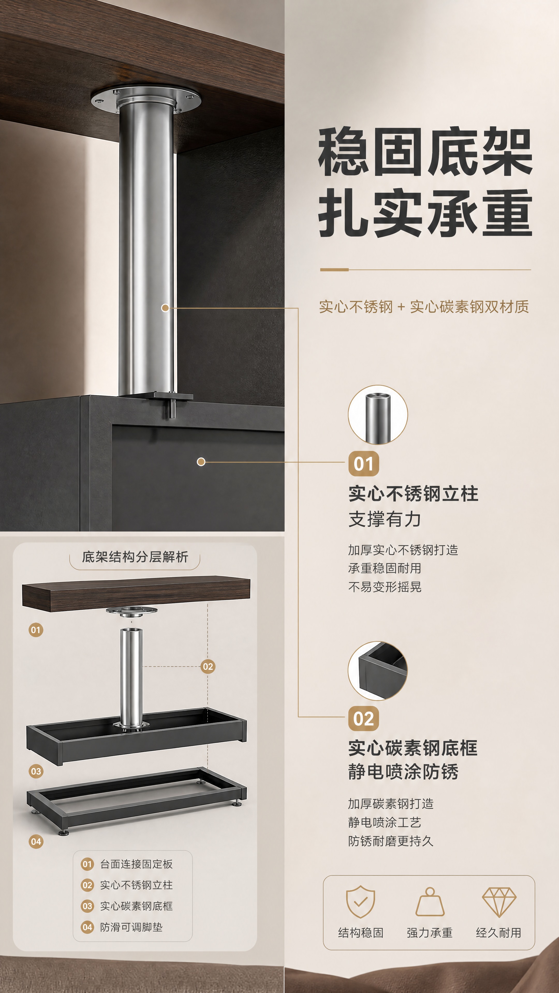 [商品] 使用【图1】DZ-8810伸缩梳妆台底架部分；保留实… - 图片创意预览