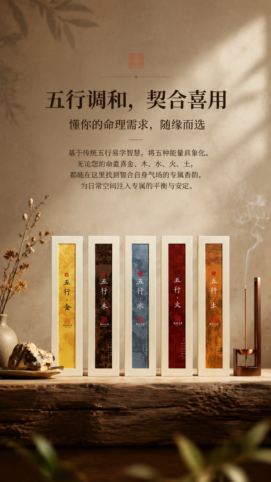[商品] 使用【图1】五行线香五款全家福（金/木/水/火/土从… - 图片创意预览