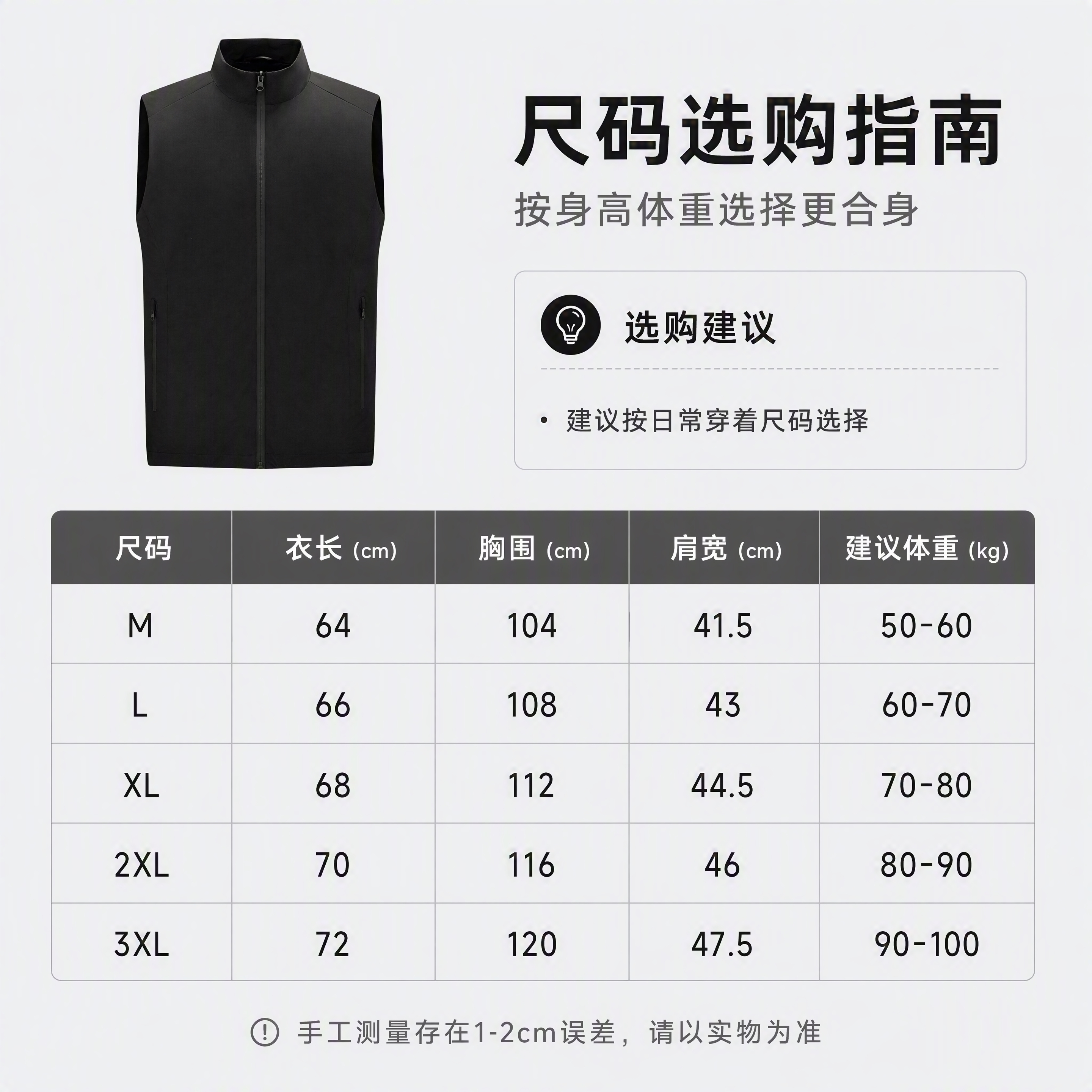 [第12张] 尺码参数表页-尺码对照表+选购建议。本张使用【图… - 图片创意预览