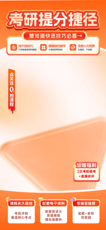 橘色橙色考研考公培训机构课程直播贴片组合预览效果