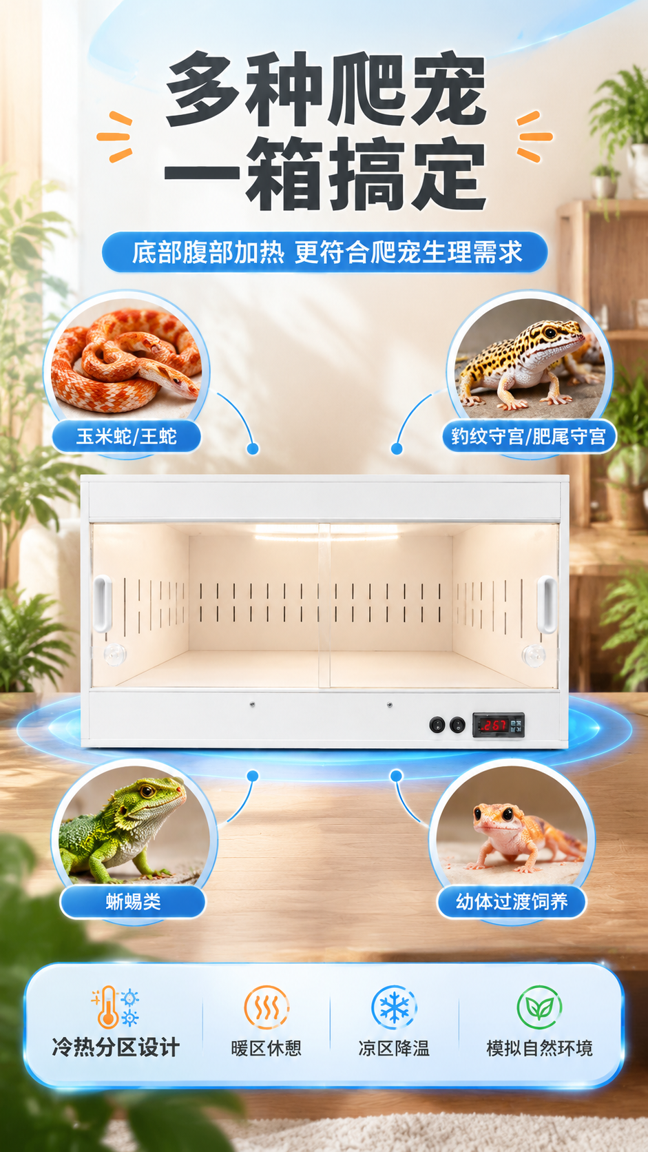 [商品] 使用【图1】白色PVC爬宠饲养箱；保留全部外观结构和… - 图片创意预览