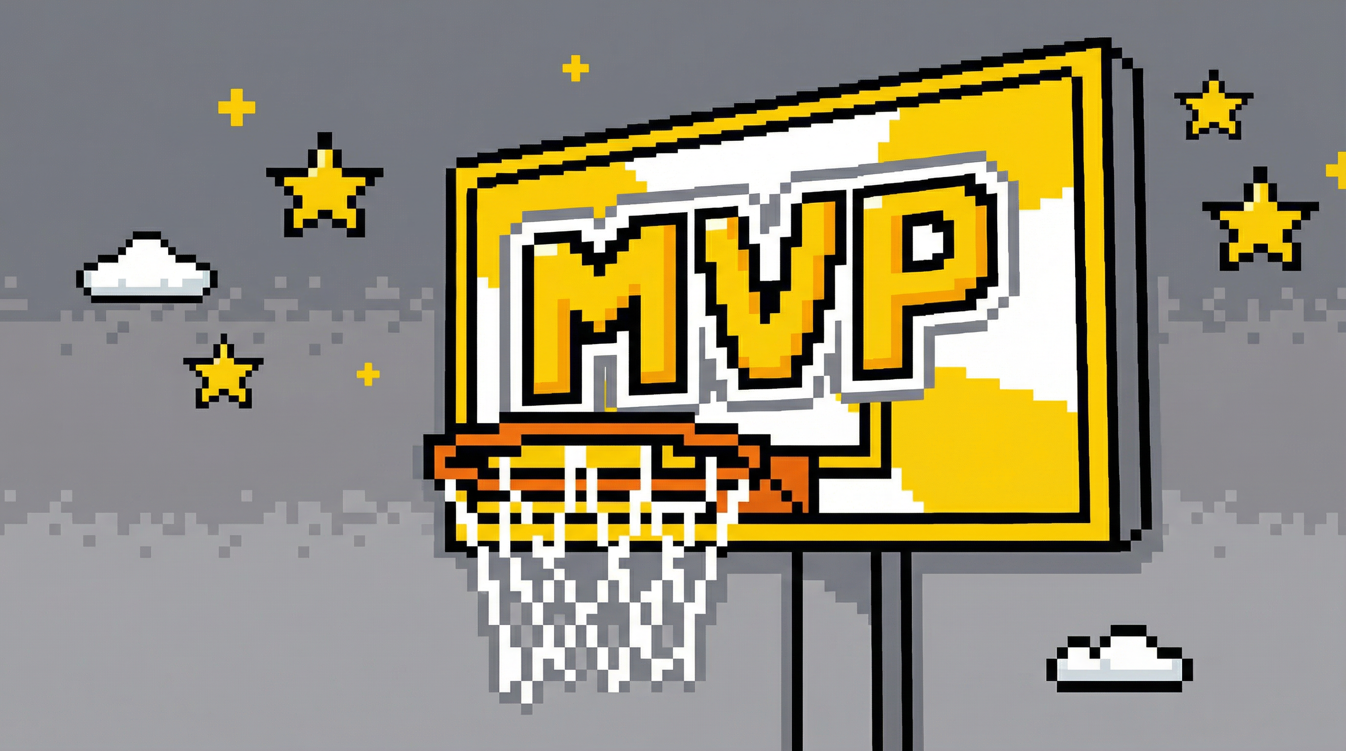 生成像素风投篮篮板配上MVP文字 - 图片创意预览