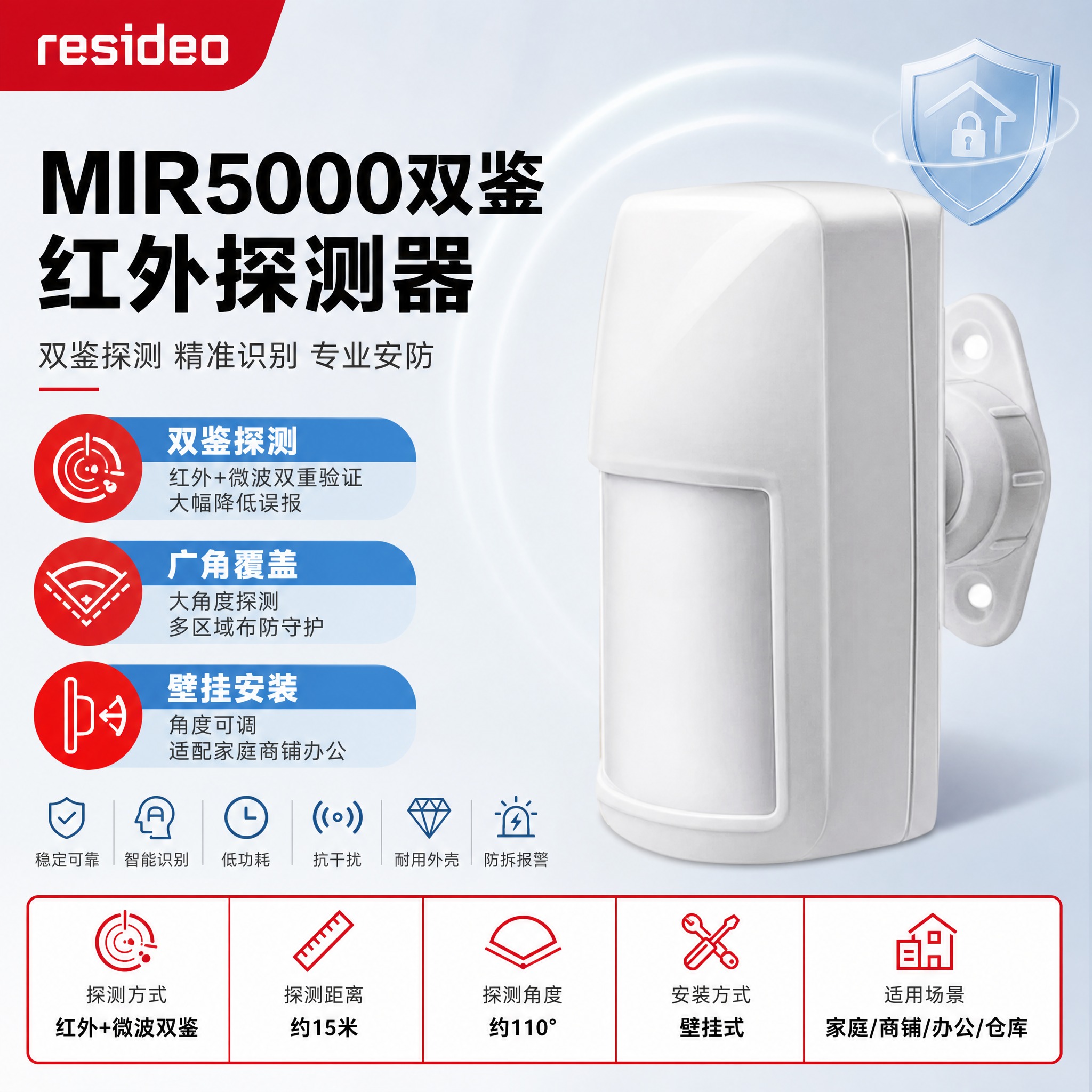 [主图-1] MIR5000双鉴红外探测器 商品首图，严格参考… - 图片创意预览