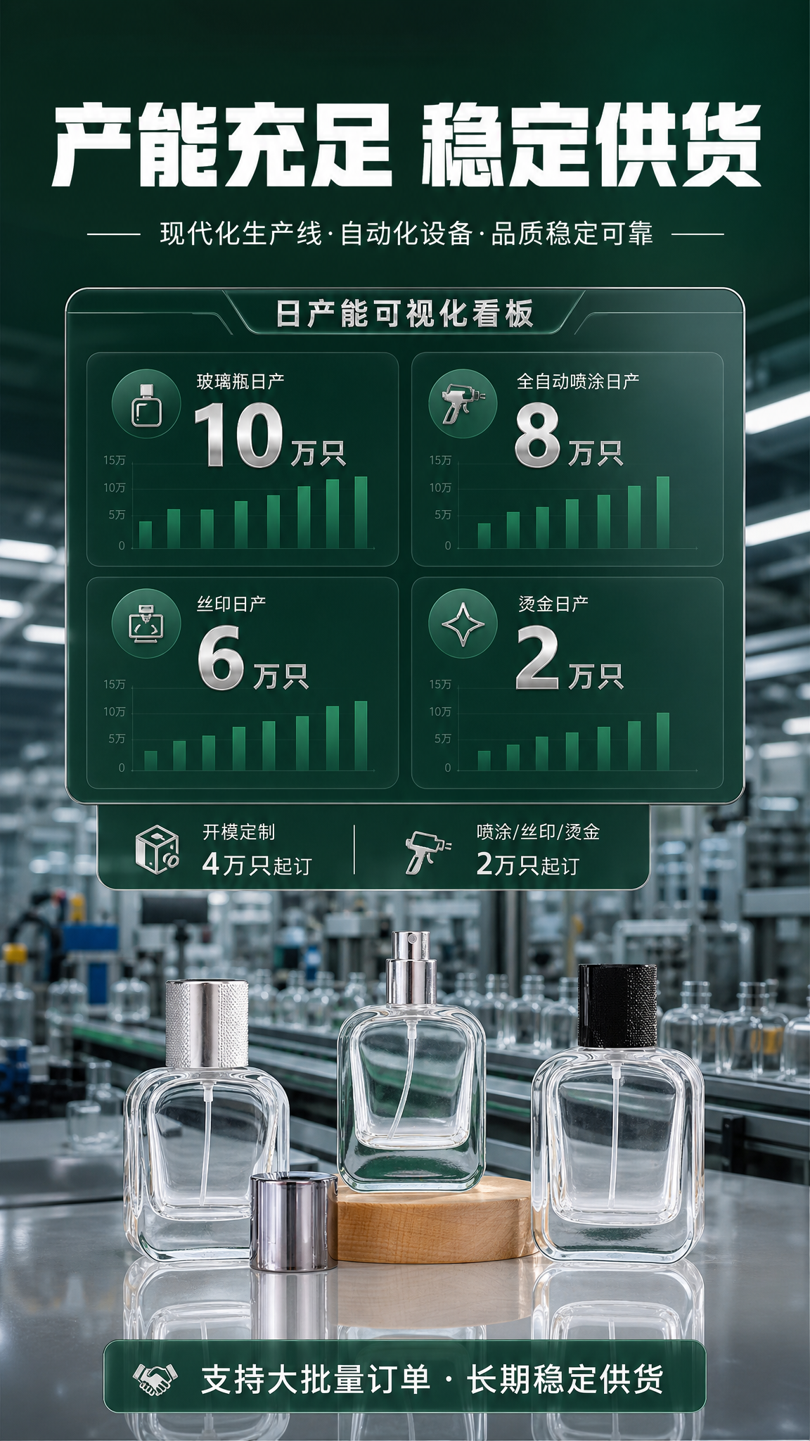 [商品] 使用【图5】三款卡口香水瓶作为前景产品点缀；保留透明… - 图片创意预览