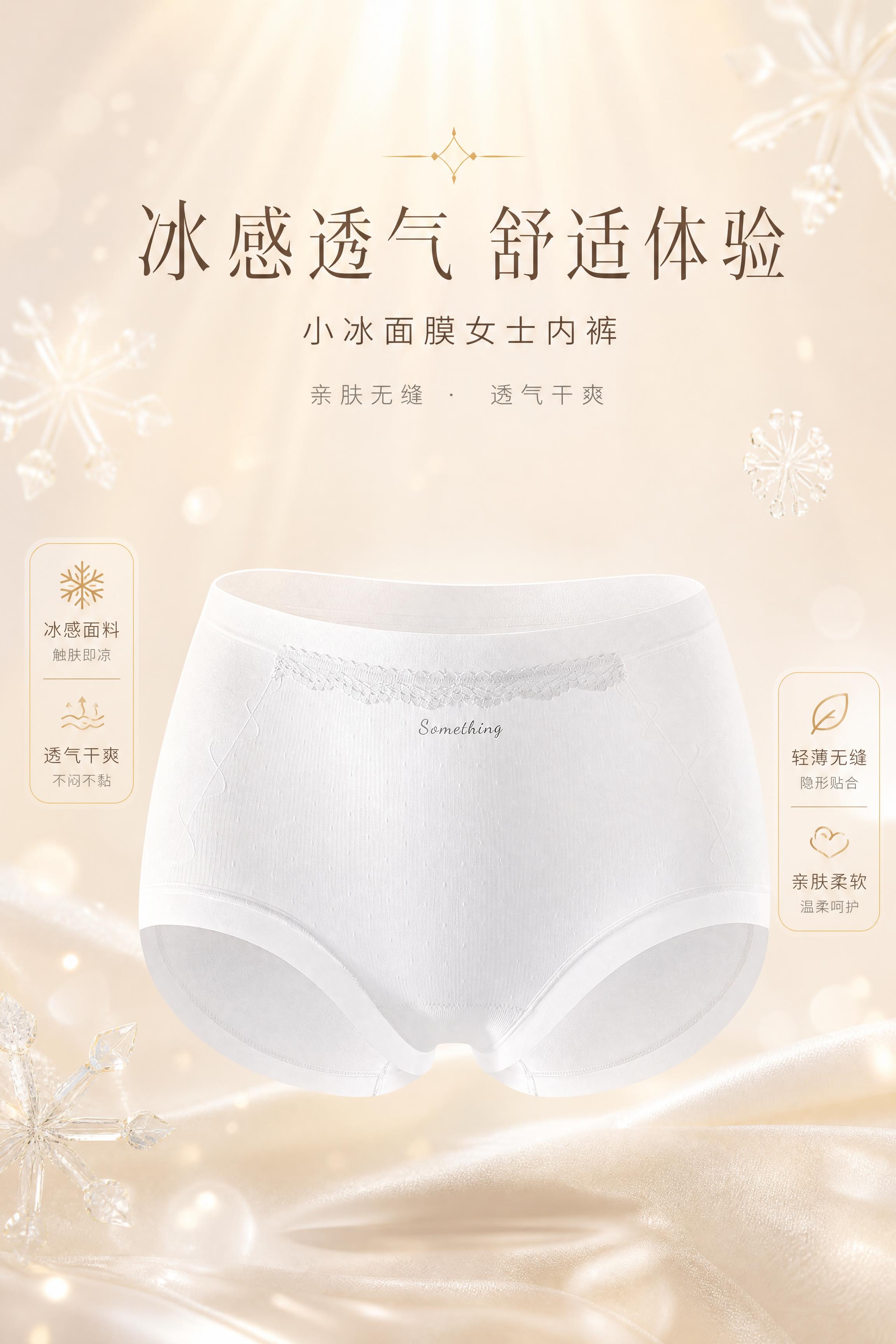 [商品] 使用【图4】白色高腰女士内裤；商品处理：保留高腰版型… - 图片创意预览