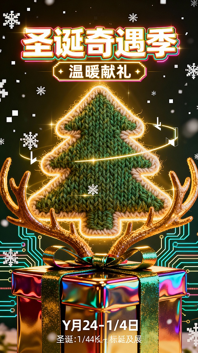 想做一张圣诞海报
