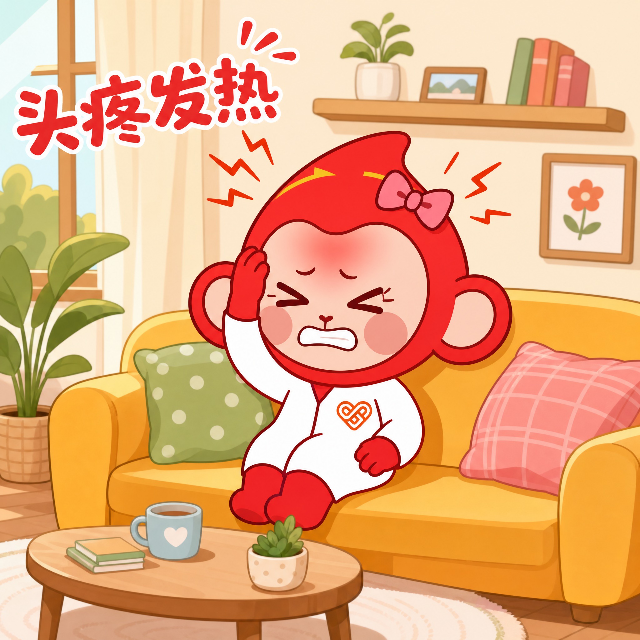 基于参考图中的连云港市中心血站IP形象“连小血”猴子形象，设计… - 图片创意预览