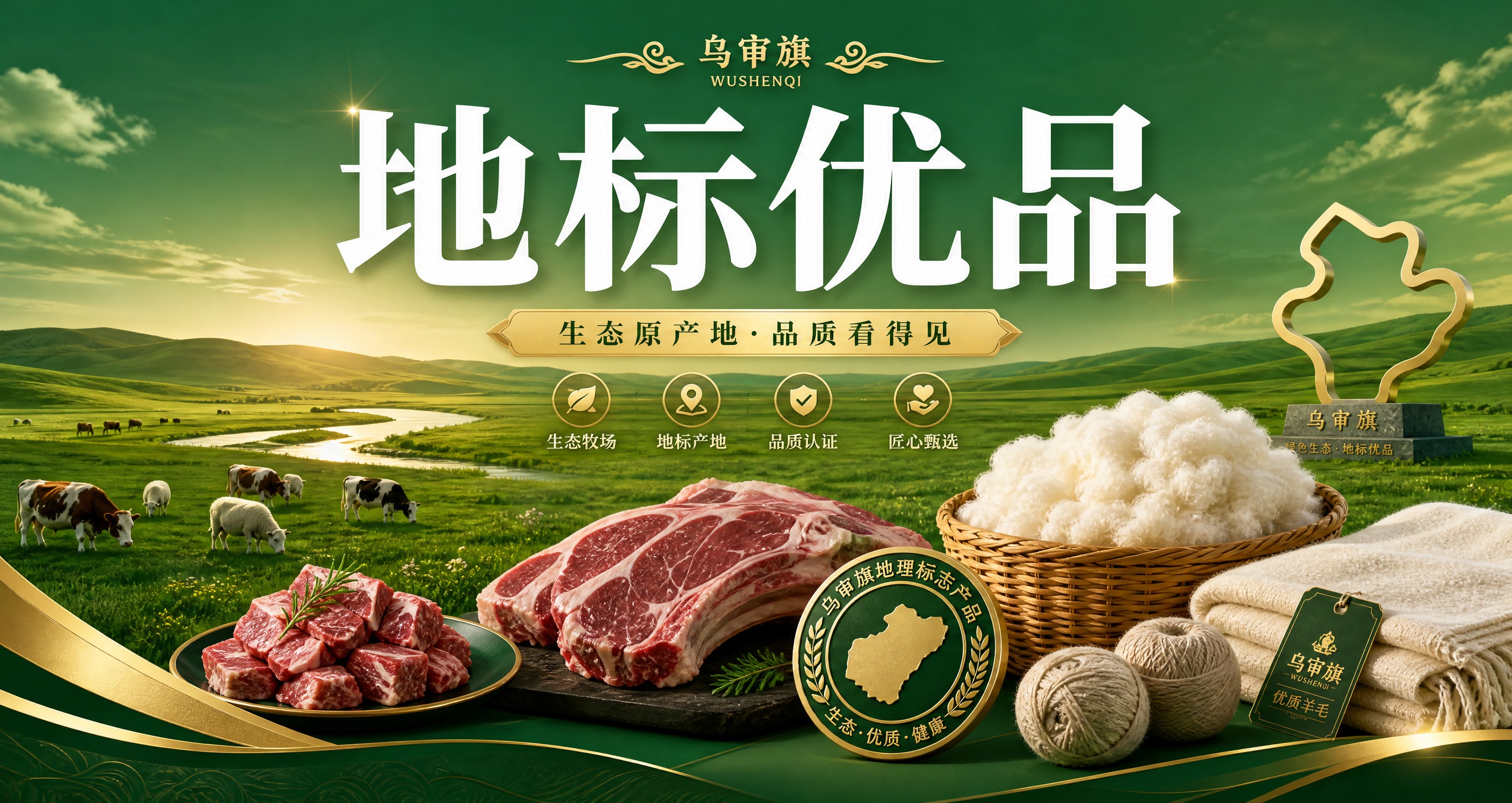 小程序轮播图，尺寸750px*400px，横版。画面展现乌审旗… - 图片创意预览
