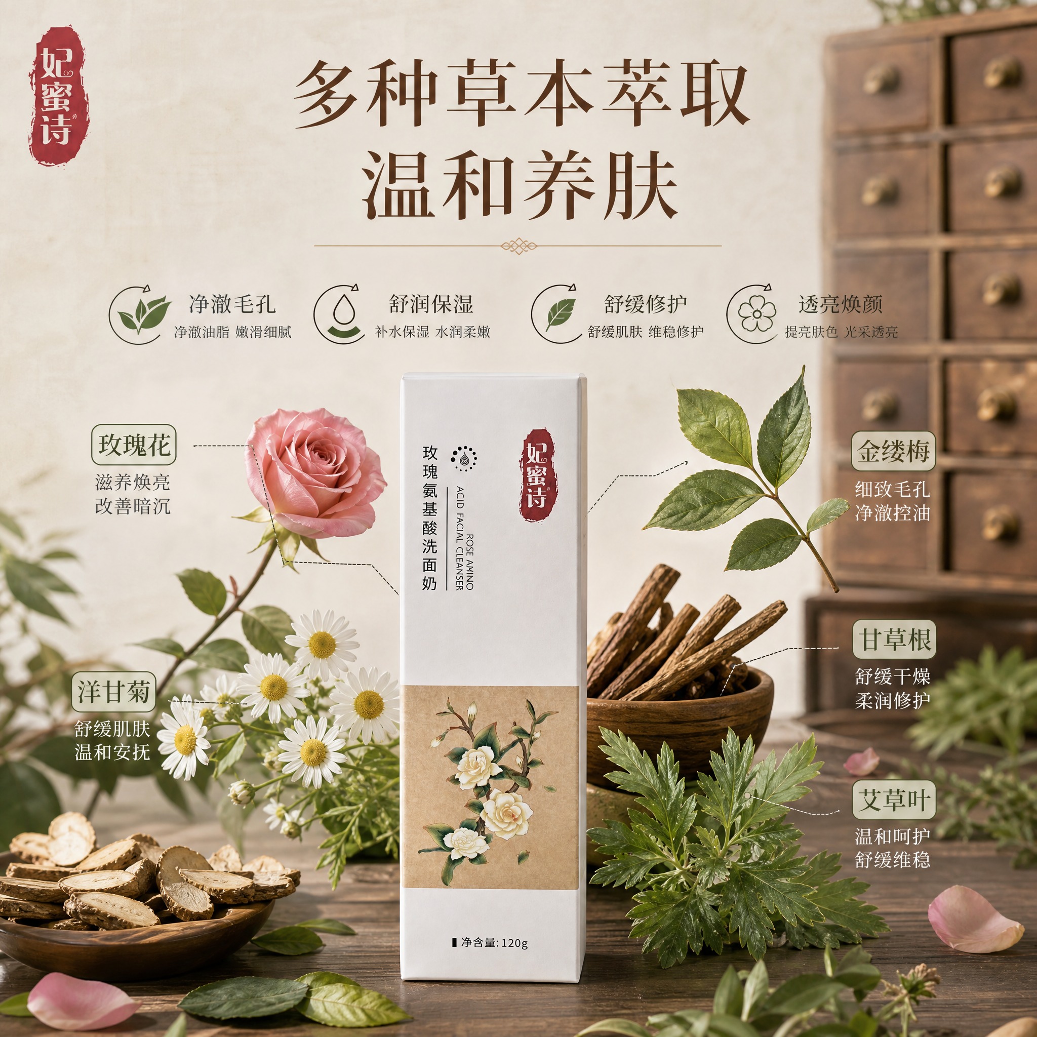 [主图-2] 核心成分功效 多种草本萃取 [统一基调] 中药草… - 图片创意预览