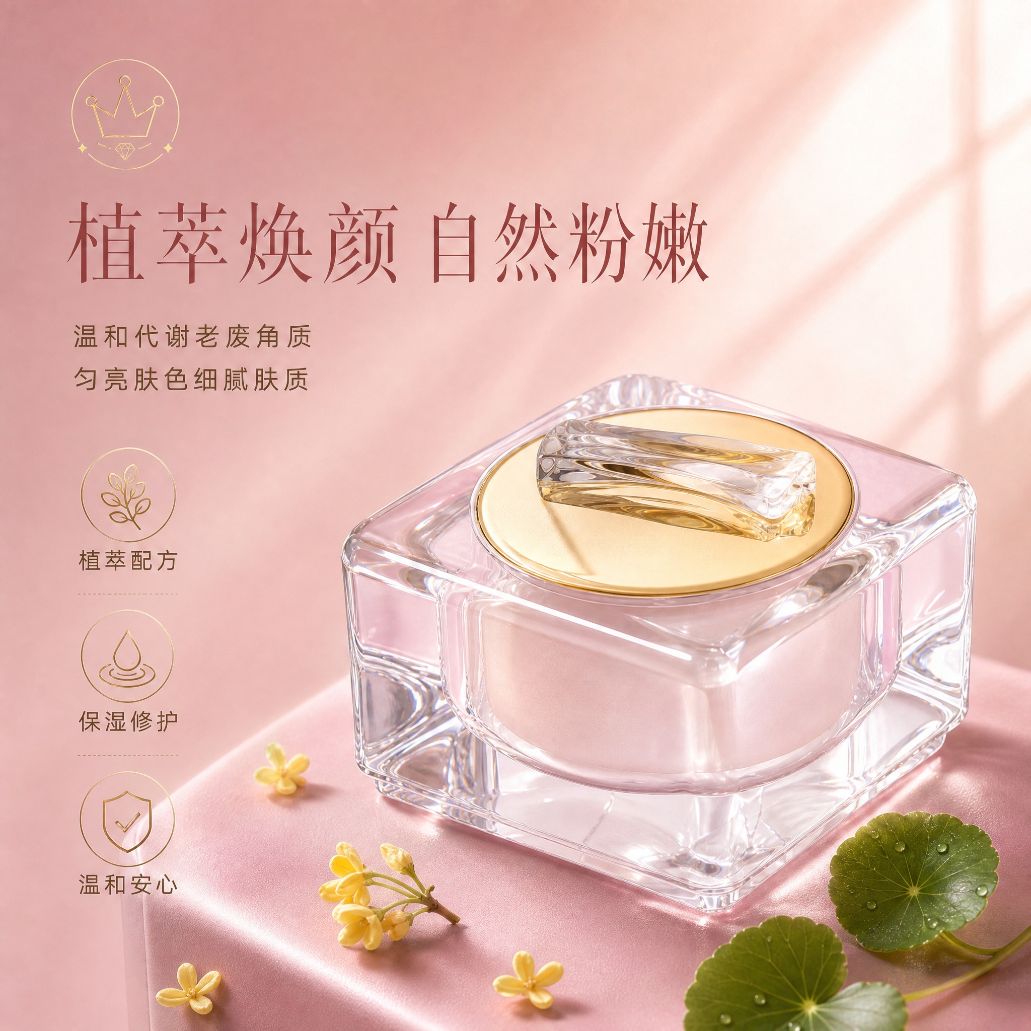 [主图-1] 植萃焕颜嫩肤霜套装首图，品牌调性展示，轻奢高级感… - 图片创意预览
