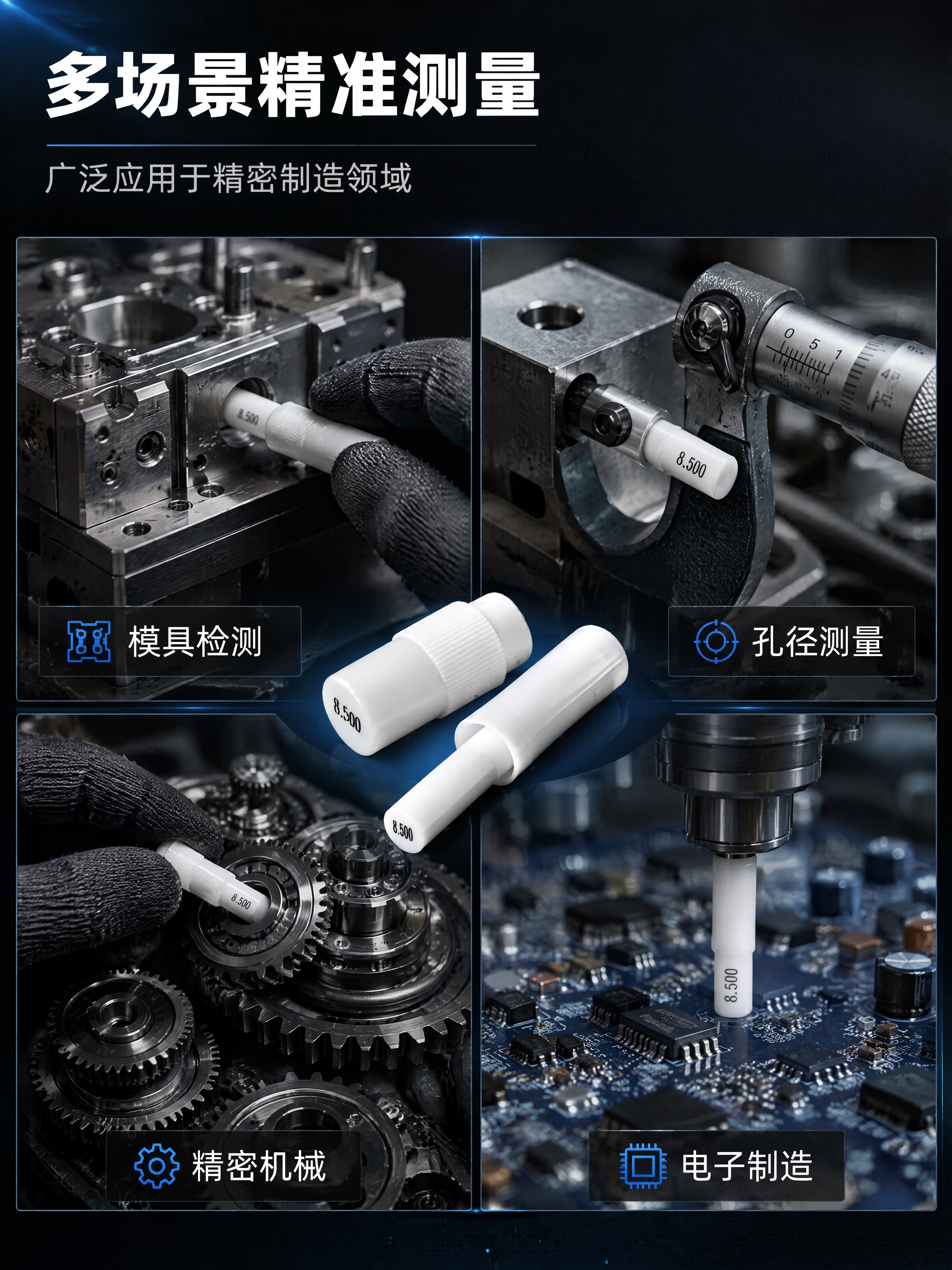 [商品] 使用【图2】带保护套陶瓷针规产品图；保留白色陶瓷针规… - 图片创意预览