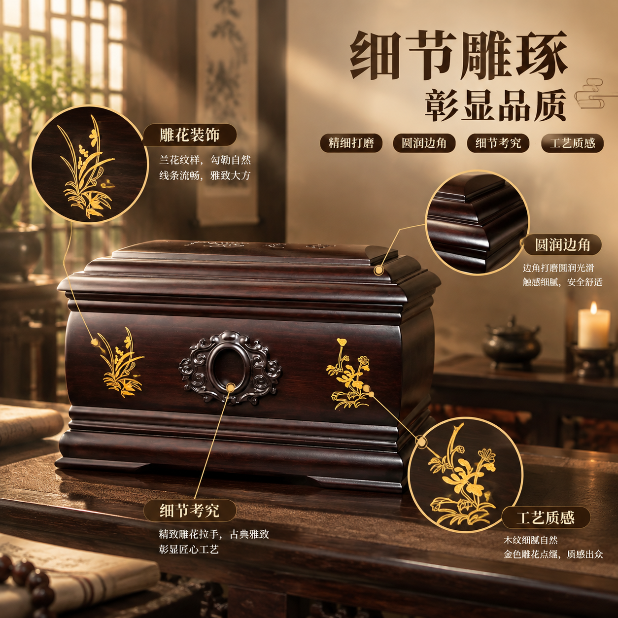 [主图-4 800×800] 工艺细节：边角打磨、雕花装饰、线… - 图片创意预览