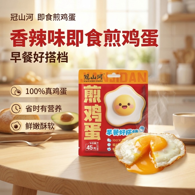 [垫图] https://gdesign-dam-hz.dancf.com/35942465428774027/0d6f43e6ec0a48b1ae53ab740032da19.jpg，即食煎鸡蛋香辣预览效果