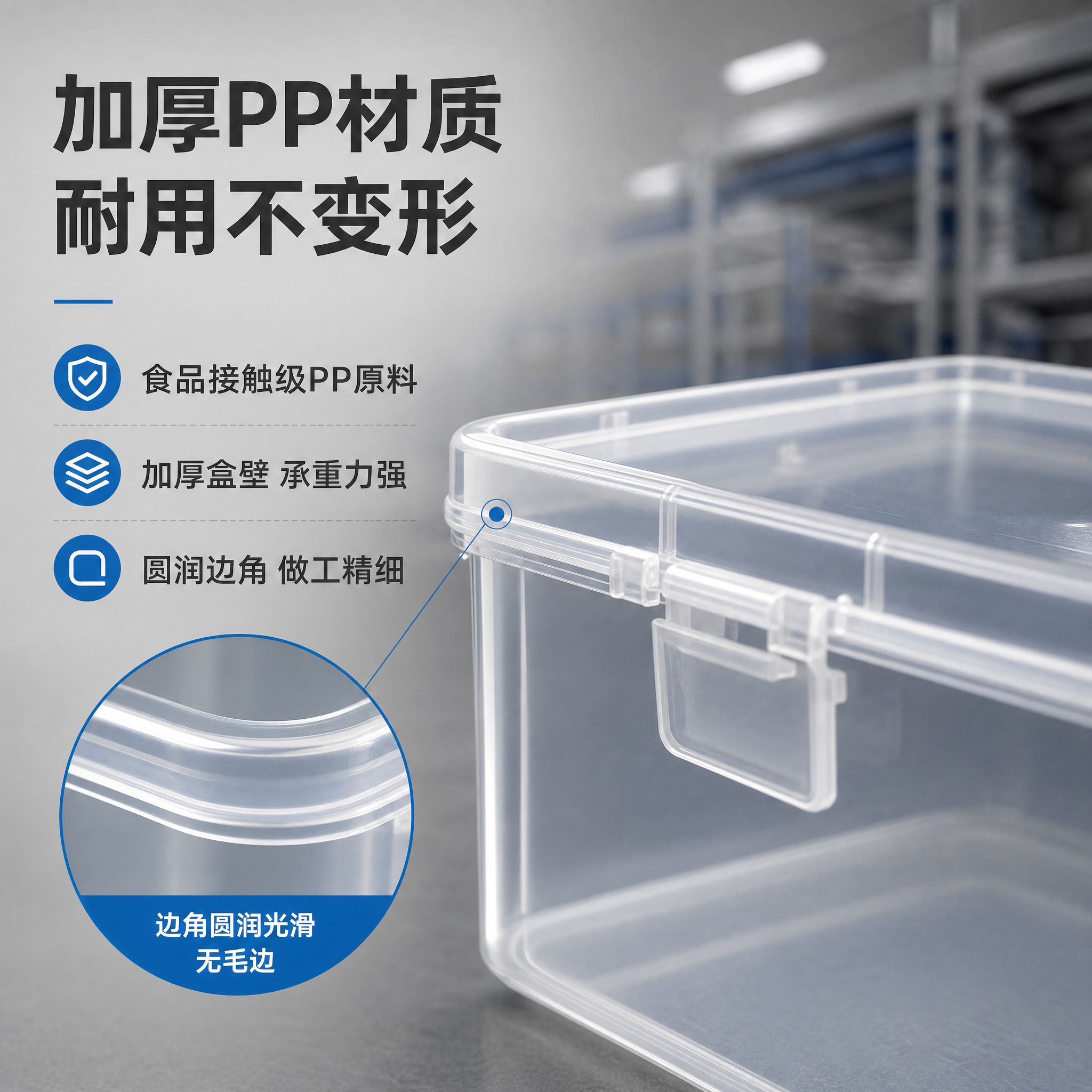 [主图-3] 1688透明PP塑料收纳盒材质品质细节图，任务是… - 图片创意预览