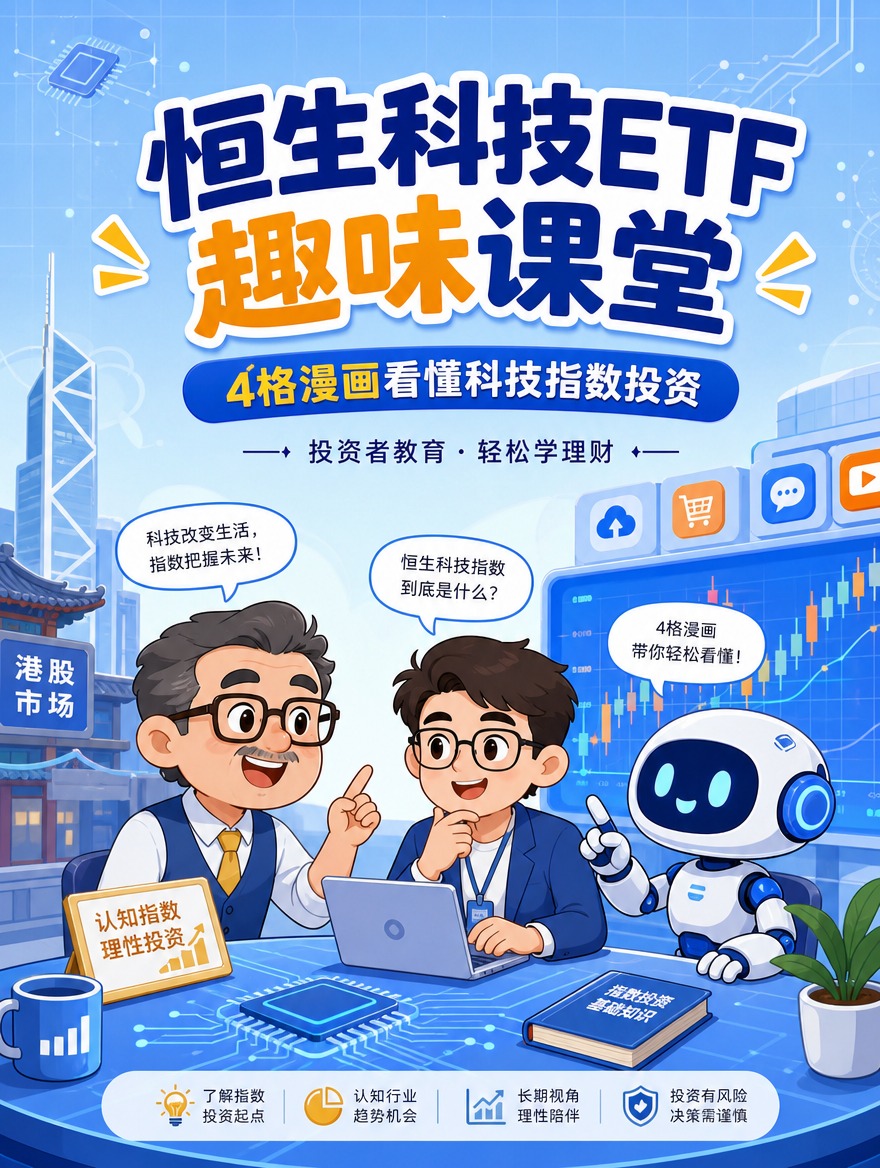 [商品] 无实物商品，为恒生科技ETF投资者教育内容，主题为趣… - 图片创意预览