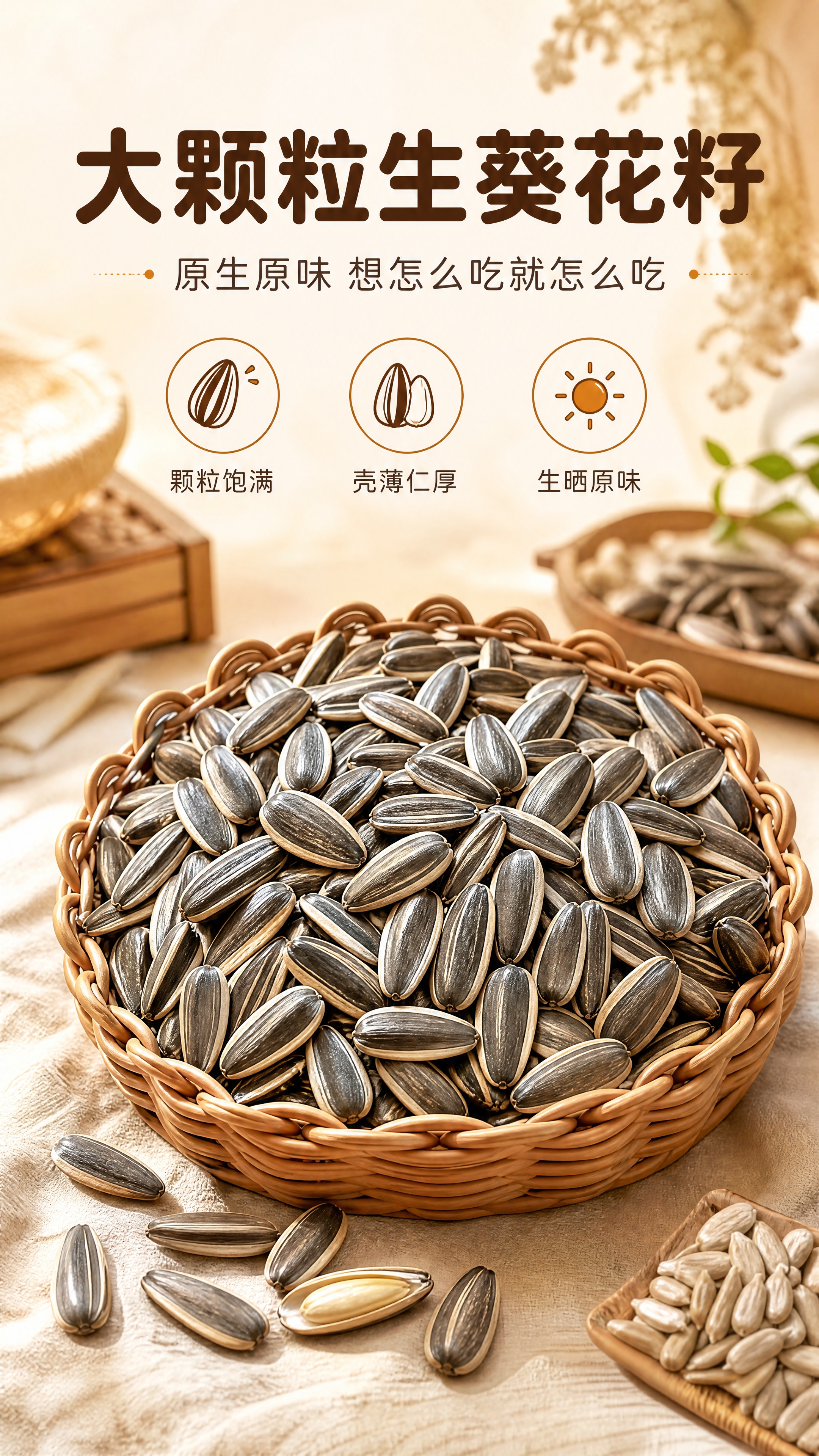 [商品] 使用【图1】生葵花籽（生瓜子）；保留瓜子黑底白边条纹… - 图片创意预览