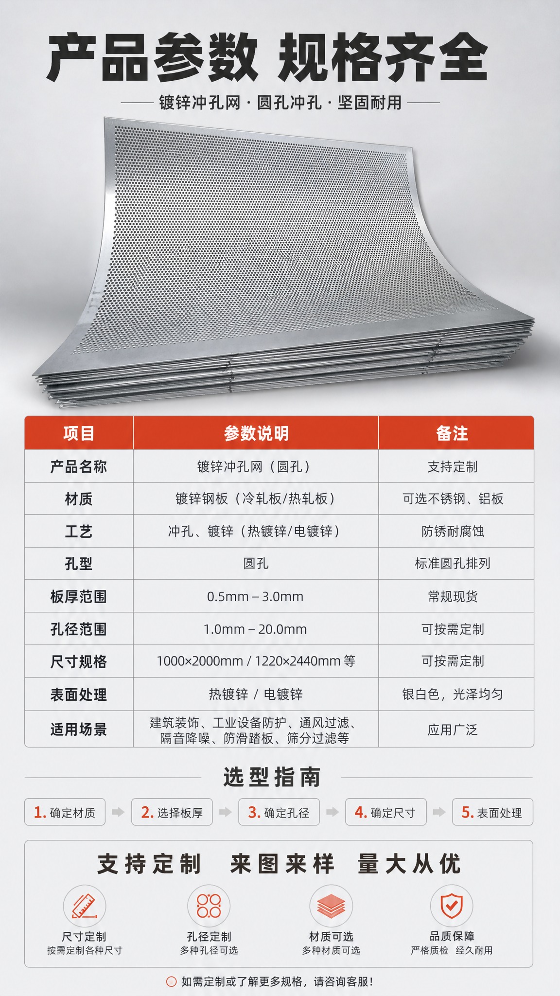 [商品] 使用【图1】镀锌冲孔网；保留金属板材结构、圆孔冲孔、… - 图片创意预览
