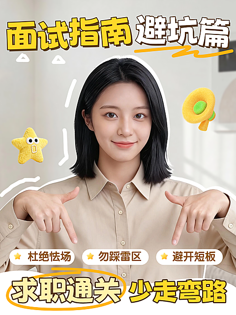面试攻略分享人像小红书封面