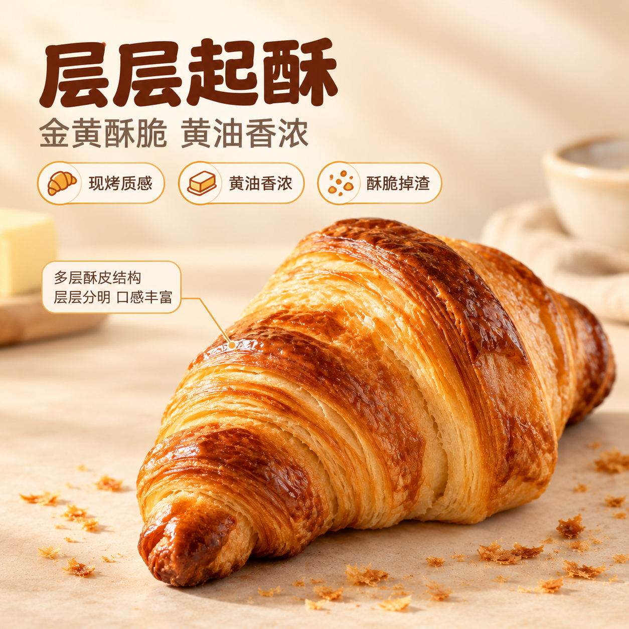 [主图-1] 核心卖点图，突出金黄酥脆与层层起酥两大购买理由。… - 图片创意预览